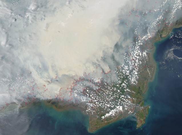 Peat fires in Indonesia